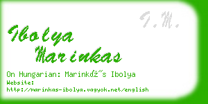 ibolya marinkas business card